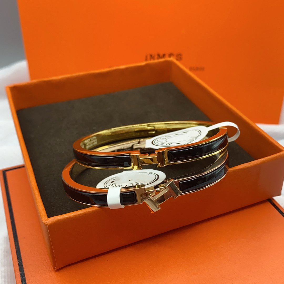 [Select]CLASSIC HM CLIC BLACK 8MM ENAMEL BRACELET
