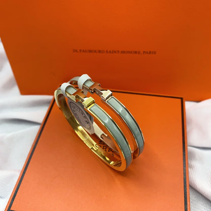 [Select]CLASSIC HM CLIC GREEN 8MM ENAMEL BRACELET