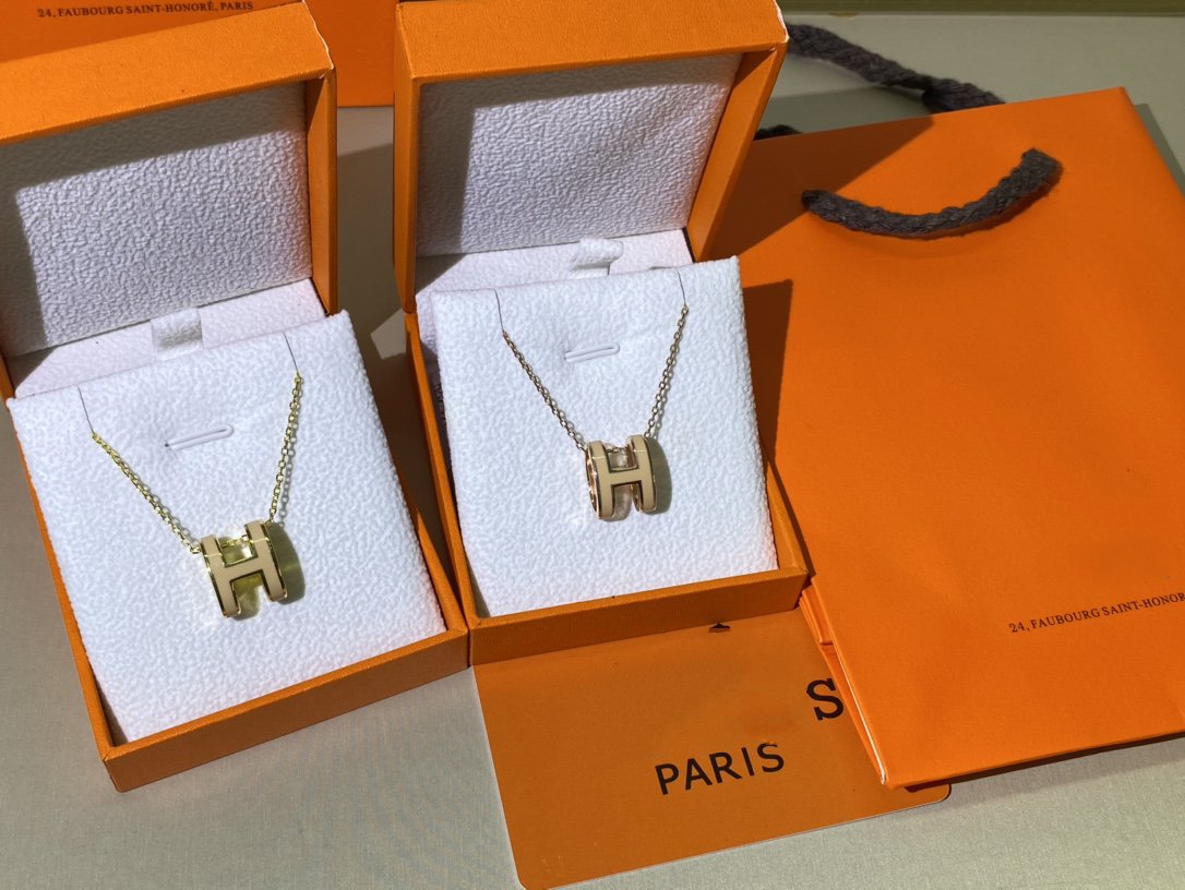 [Select]HM CLIC YELLOW ENAMEL GOLD NECKLACE