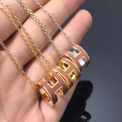 [Select]H NECKLACE BROWN