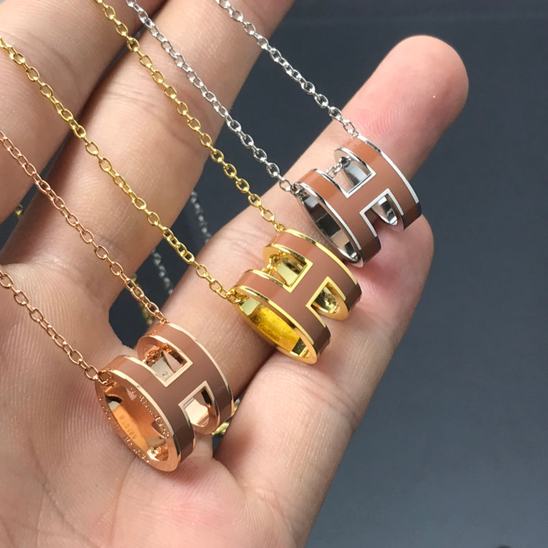 [Select]H NECKLACE BROWN