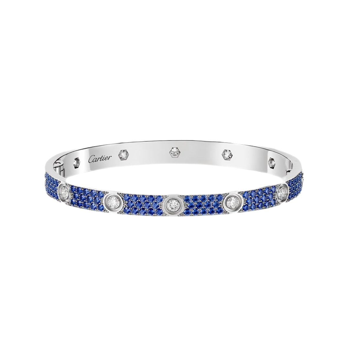 [Select]2026 PAVE GEMSTONE LOVE BRACELET 6.1MM 10 DIAMONDS