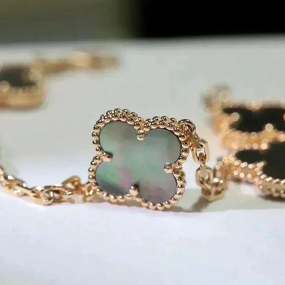[Select] CLOVER 5 MOTIF GRAY MOP BRACELET COLLECTION