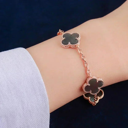 [Select] CLOVER 5 MOTIF GRAY MOP BRACELET COLLECTION