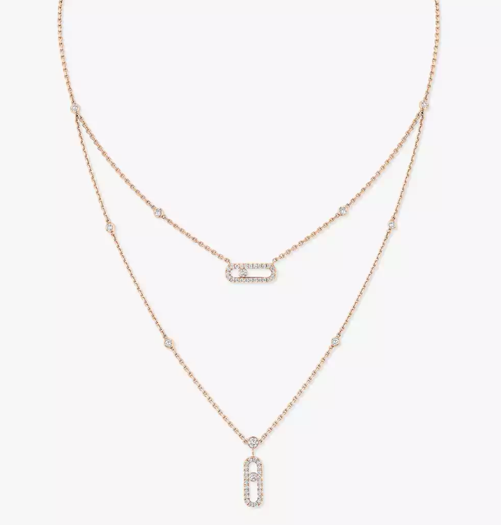 [Select]MS Double-Circle Full-Diamond Necklace