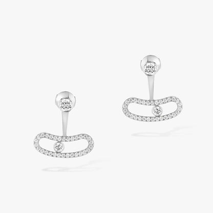 [Select]MOVE UNO SILVER DIAMOND EARRINGS