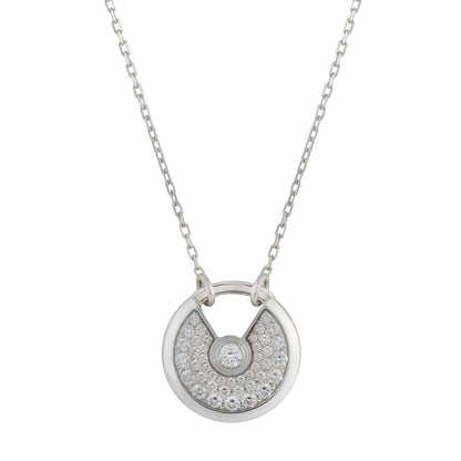 [Select]AMULETTE SILVER FULL DIAMOND NECKLACE