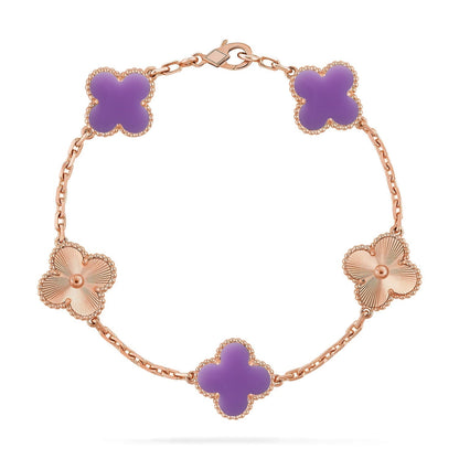[Select]CLOVER 5 MOTIF LIGHT PURPLE BRACELET COLLECTION