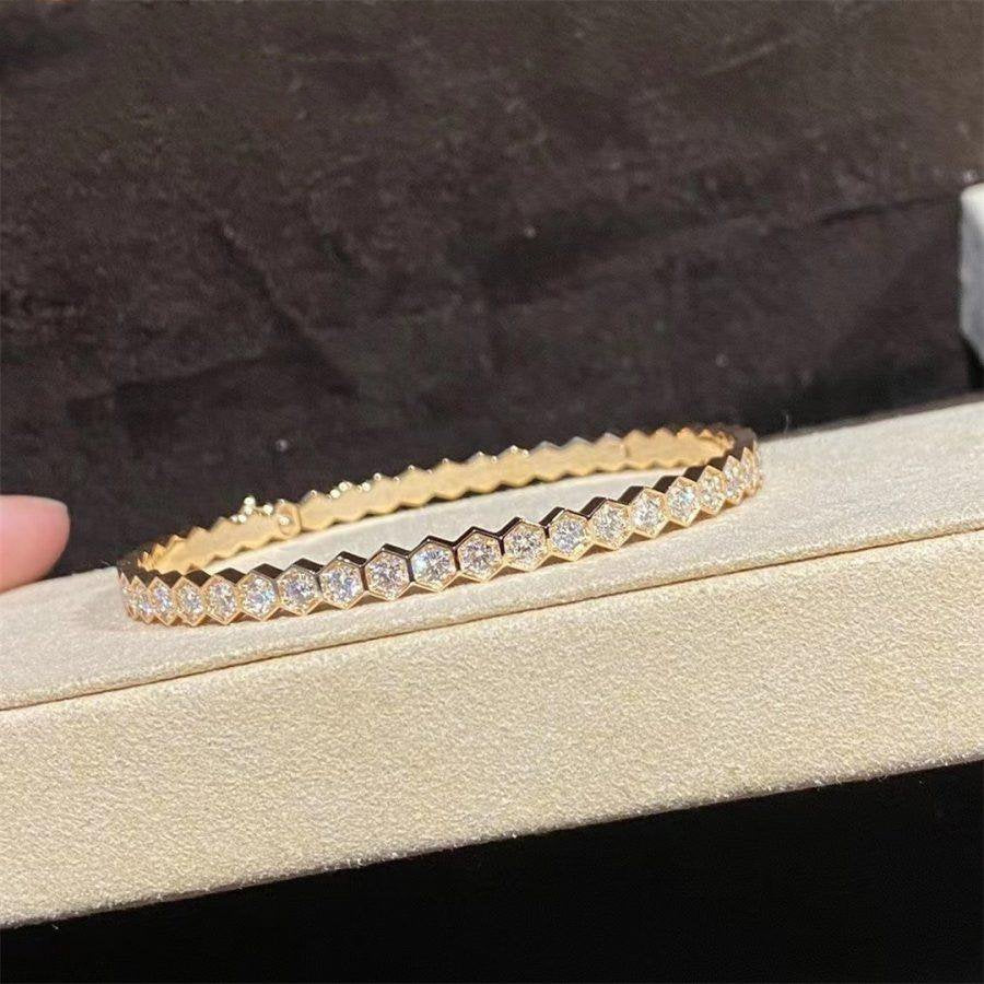 [Select]BEE LOVE GOLD BRACELET FULL DIAMOND