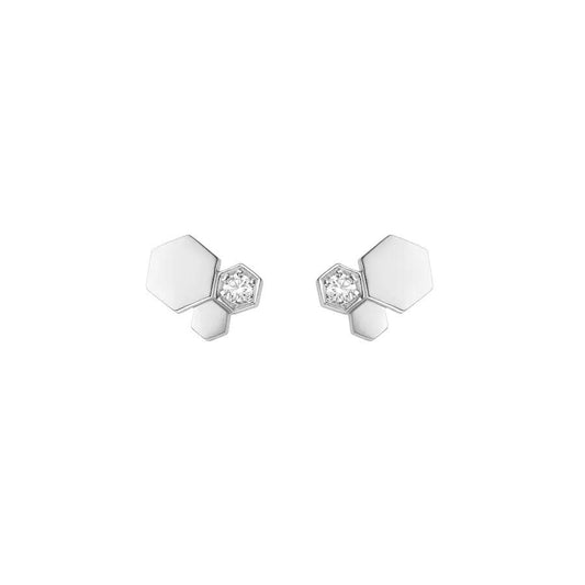 [Select]BEE LOVE SILVER DIAMOND EARRINGS