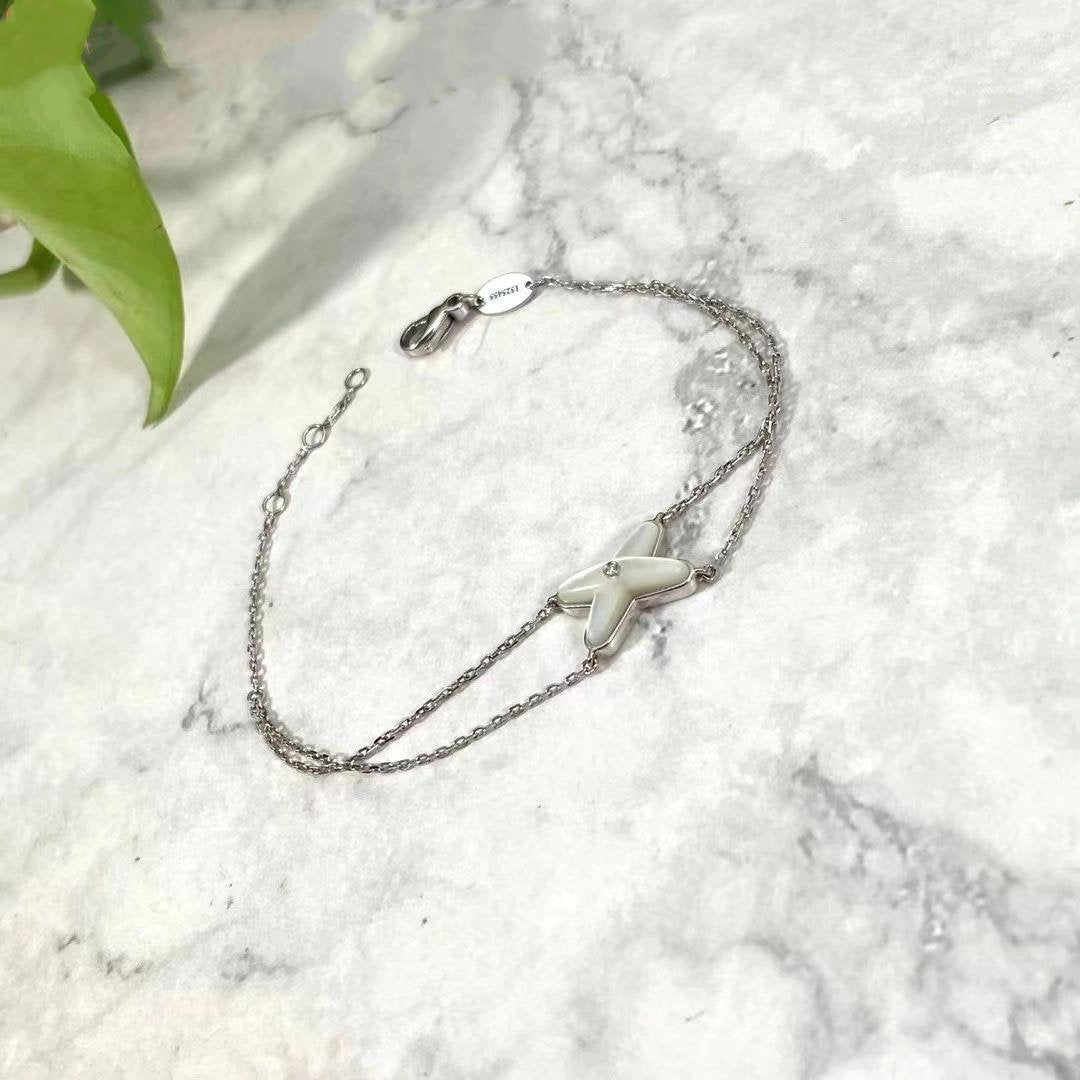 [Select]JEUX BRACELET WHITE MOP SILVER 1 DIAMOND