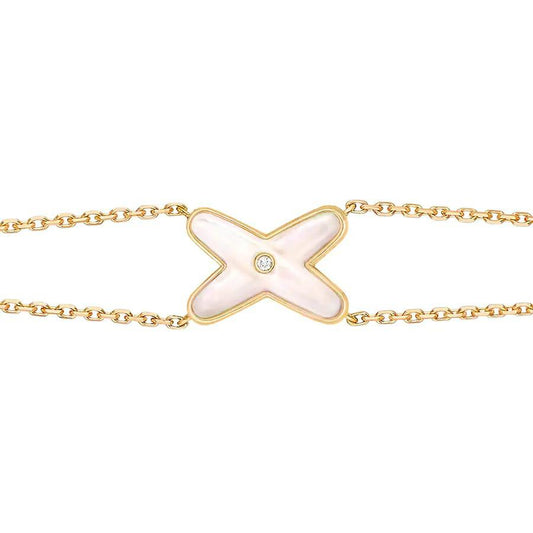 [Select]JEUX BRACELET WHITE MOP GOLD 1 DIAMOND