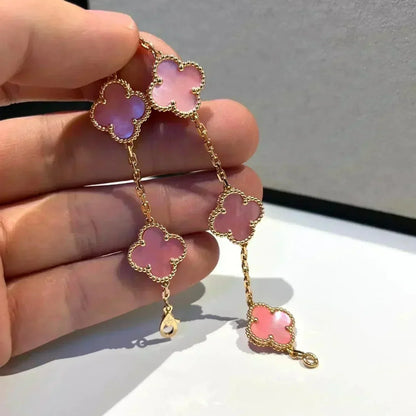[Select] CLOVER 5 MOTIFS  PINK MOP BRACELET COLLECTION