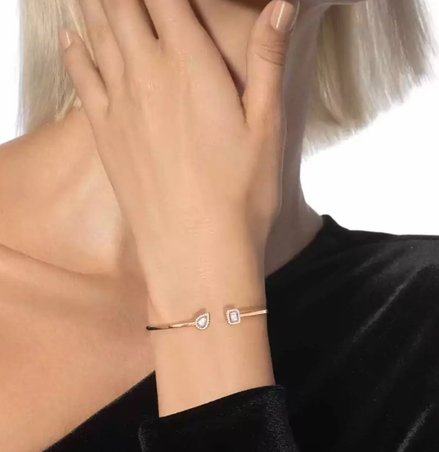 [Select]M Delicate Double-Diamond Bracelet