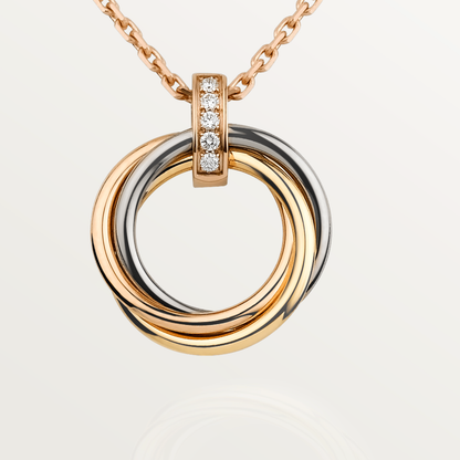 [Select]TRINITY NECKLACE GOLD  DIAMONDS