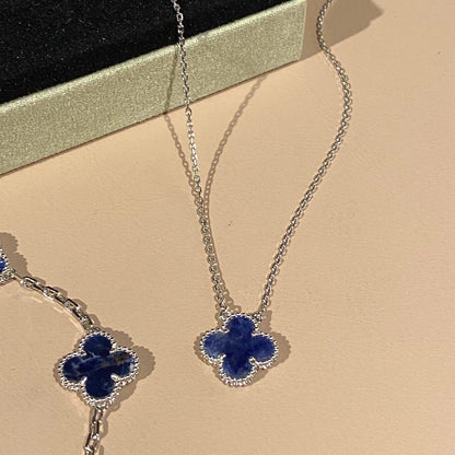 [Select]CLOVER 15MM PIETERSITE NECKLACE SILVER