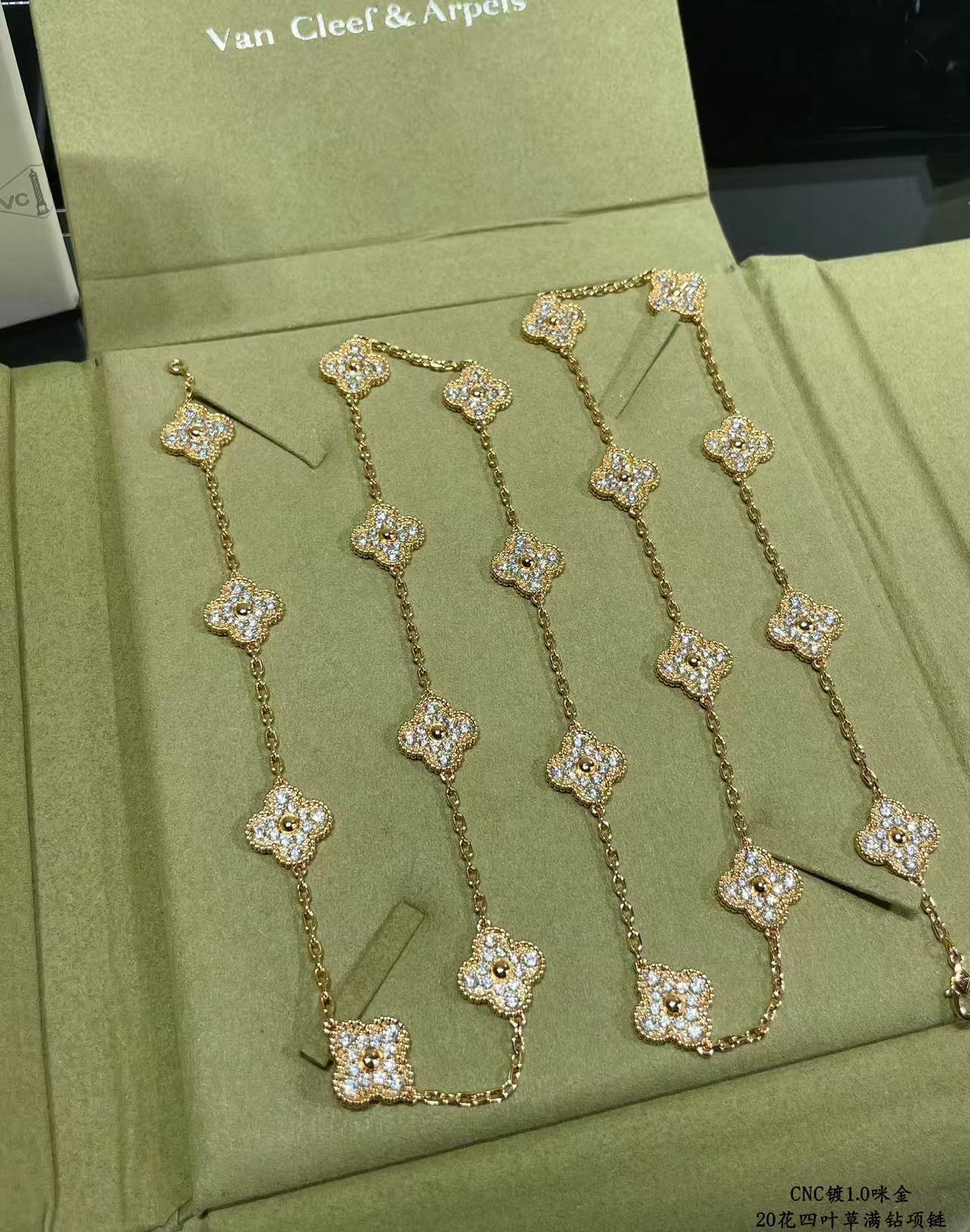 [Select]CLOVER 20 MOTIFS FULL-DIAMOND NECKLACE