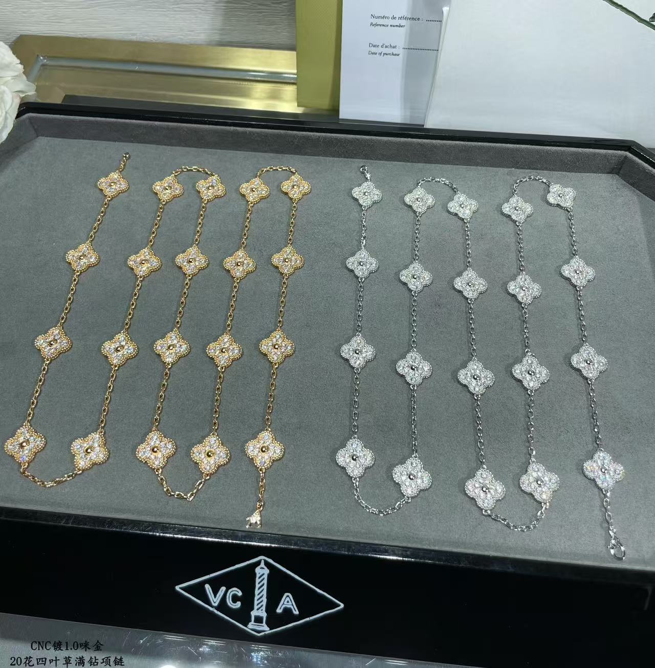[Select]CLOVER 20 MOTIFS FULL-DIAMOND NECKLACE