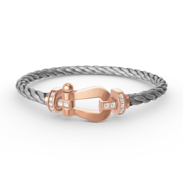 [Select]FORCE LARGE HORSESHOE HALF DIAMOND BRACELET Select GOLD