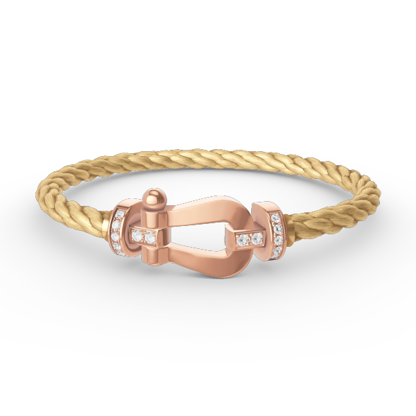 [Select]FORCE LARGE HORSESHOE HALF DIAMOND BRACELET Select GOLD