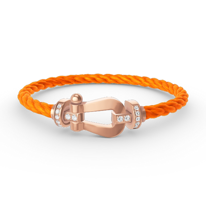 [Select]FORCE LARGE HORSESHOE HALF DIAMOND BRACELET Select GOLD