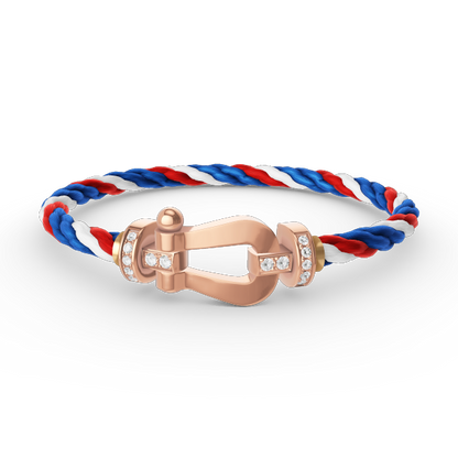 [Select]FORCE LARGE HORSESHOE HALF DIAMOND BRACELET Select GOLD