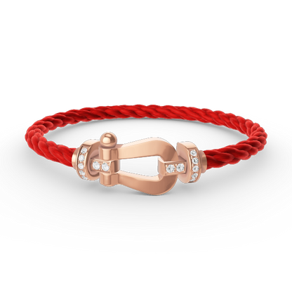 [Select]FORCE LARGE HORSESHOE HALF DIAMOND BRACELET Select GOLD