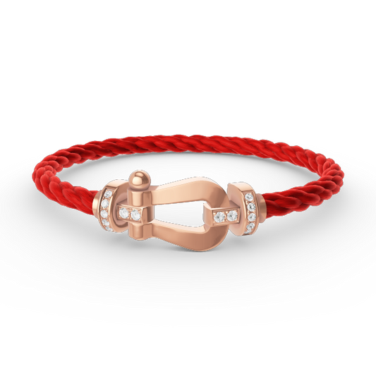 [Select]FORCE LARGE HORSESHOE HALF DIAMOND BRACELET Select GOLD