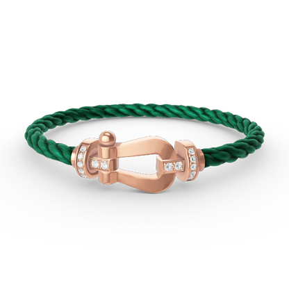 [Select]FORCE LARGE HORSESHOE HALF DIAMOND BRACELET Select GOLD