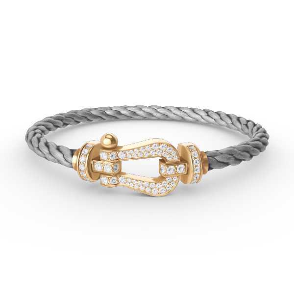 [Select]FORCE LARGE HORSESHOE FULL DIAMOND BRACELET GOLD