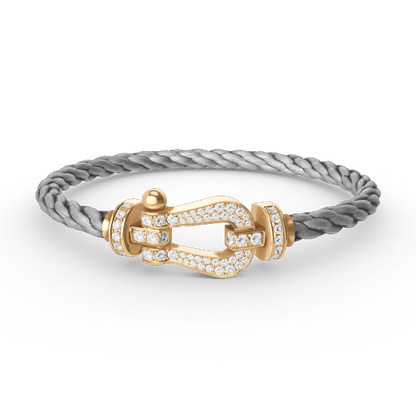 [Select]FORCE LARGE HORSESHOE FULL DIAMOND BRACELET GOLD