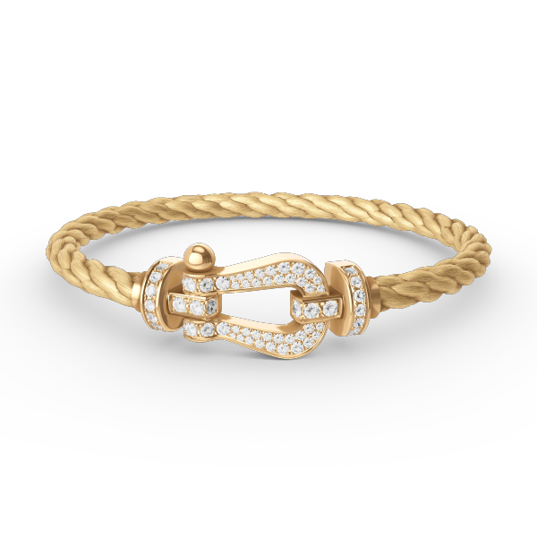 [Select]FORCE LARGE HORSESHOE FULL DIAMOND BRACELET GOLD