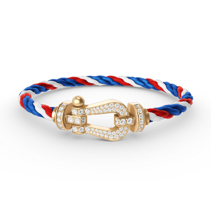 [Select]FORCE LARGE HORSESHOE FULL DIAMOND BRACELET GOLD
