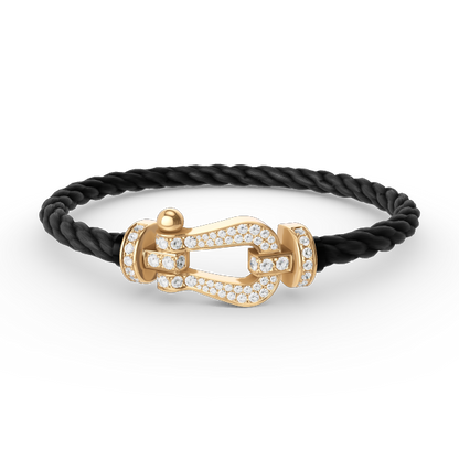 [Select]FORCE LARGE HORSESHOE FULL DIAMOND BRACELET GOLD