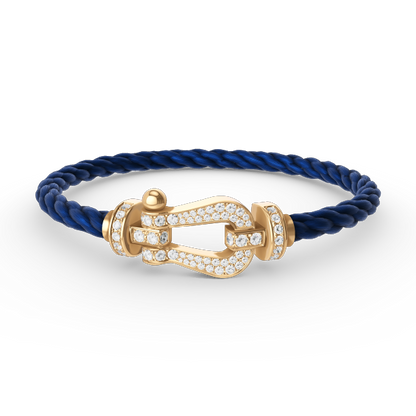 [Select]FORCE LARGE HORSESHOE FULL DIAMOND BRACELET GOLD