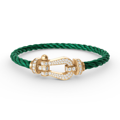 [Select]FORCE LARGE HORSESHOE FULL DIAMOND BRACELET GOLD