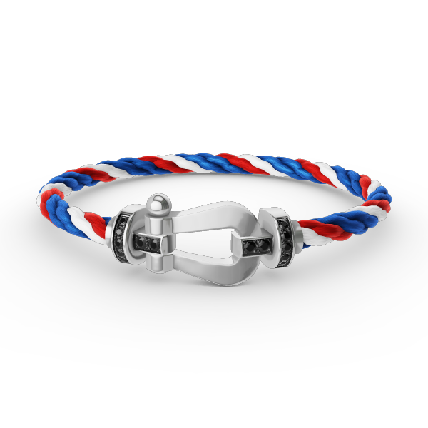 [Select]FORCE LARGE HORSESHOE BLACK DIAMOND BRACELET SILVER