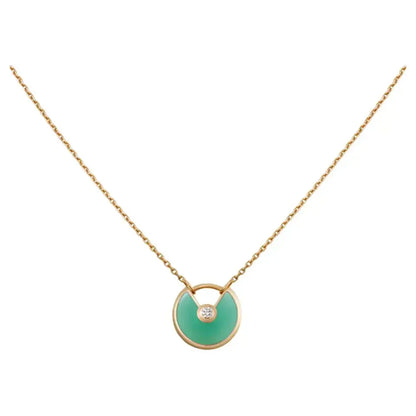 [Select]AMULETTE GOLD MALACHITE NECKLACE