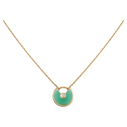 [Select]AMULETTE GOLD MALACHITE NECKLACE