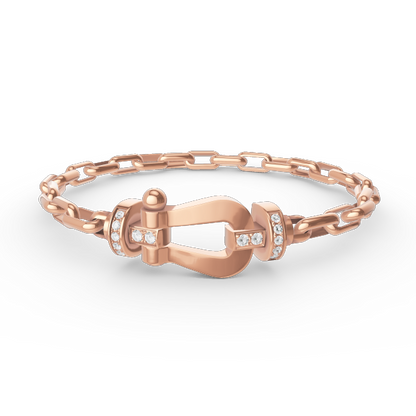 [Select]FORCE LARGE HORSESHOE CLASP  METAL BRACELET