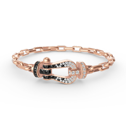 [Select]FORCE LARGE HORSESHOE CLASP  METAL BRACELET