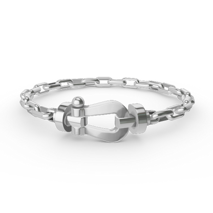[Select]FORCE LARGE HORSESHOE CLASP  METAL BRACELET