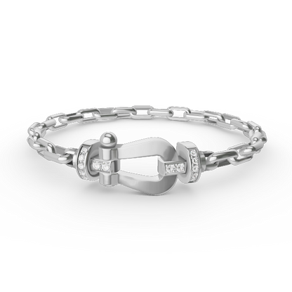 [Select]FORCE LARGE HORSESHOE CLASP  METAL BRACELET