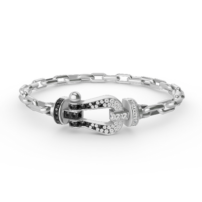 [Select]FORCE LARGE HORSESHOE CLASP  METAL BRACELET