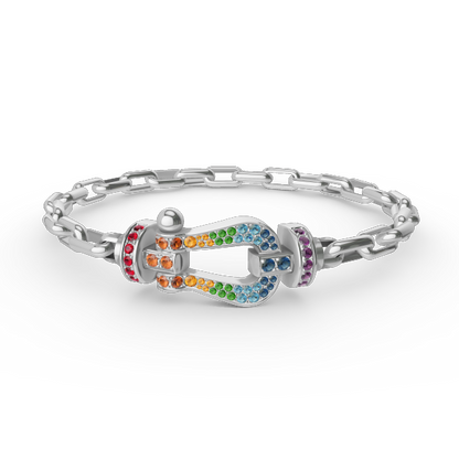 [Select]FORCE LARGE HORSESHOE CLASP  METAL BRACELET