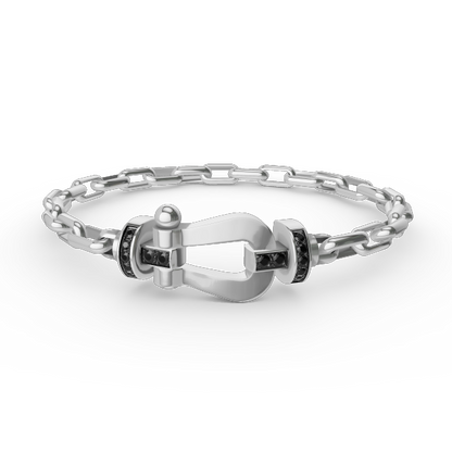 [Select]FORCE LARGE HORSESHOE CLASP  METAL BRACELET