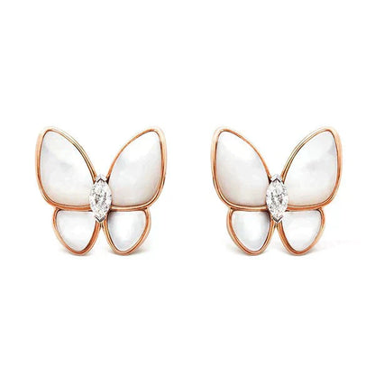 [Select]BUTTERFLY MOP DIAMOND EARRINGS