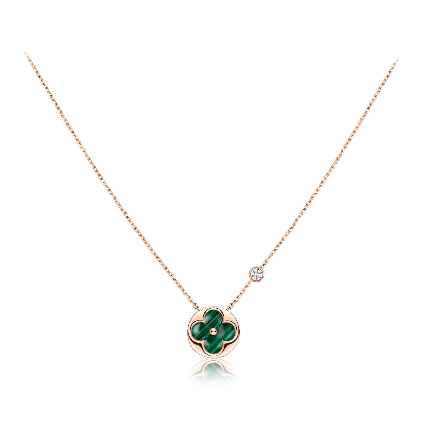 [Select]SUN PEDANT PINK GOLD 1 DIAMOND NECKLACE