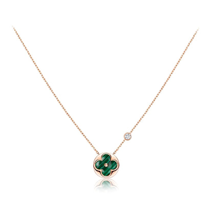 [Select]SUN PEDANT PINK GOLD 1 DIAMOND NECKLACE