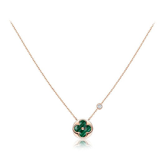 [Select]SUN PEDANT PINK GOLD 1 DIAMOND NECKLACE